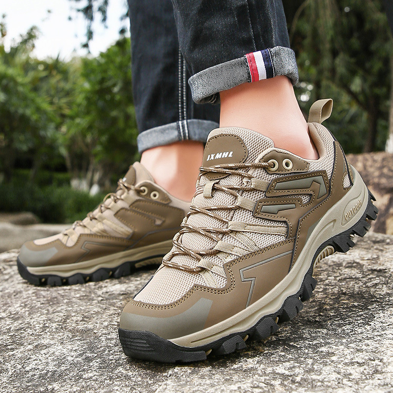 Unisex Plus Size Sporty Hiking Shoes Breathable Mesh Trekking Sneakers with Soft Sole for Outdoor Sports for Men and Women