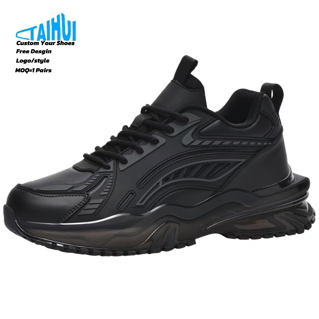 MOQ 1 Brand Logo Customize Plus Size US 13 14 EU 47 48 Man Fashion Sports Sneakers Leather Casual Walking Running Shoes for Men