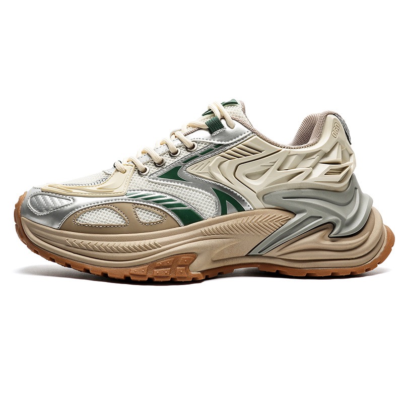 2025 New Dad Shoes Thick Soles Increase Clunky Sneaker Mesh Sports Shoes Men Casual Machinenail Fashion Casual Sports Shoes Men