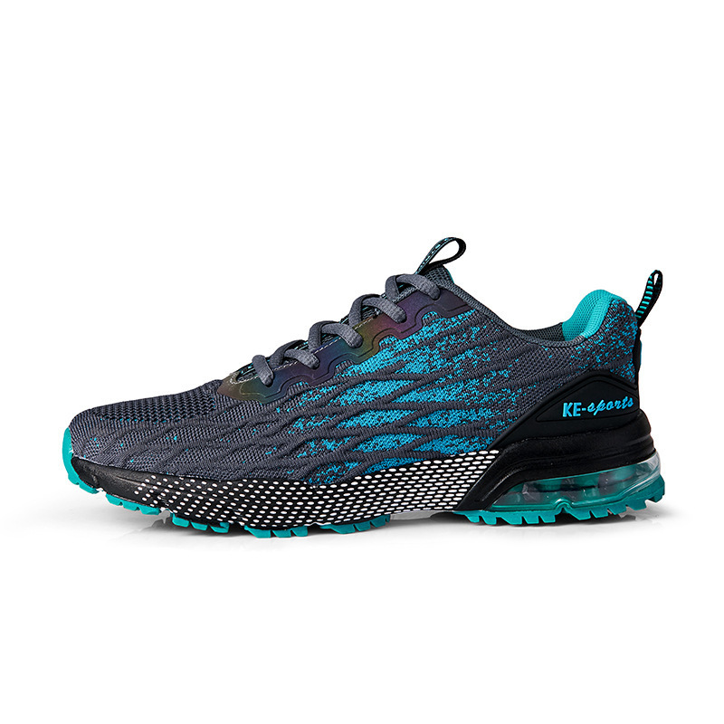 Summer mesh breathable versatile sneakers for running with air cushioning and shock absorption. Lightweight men's sports shoes.