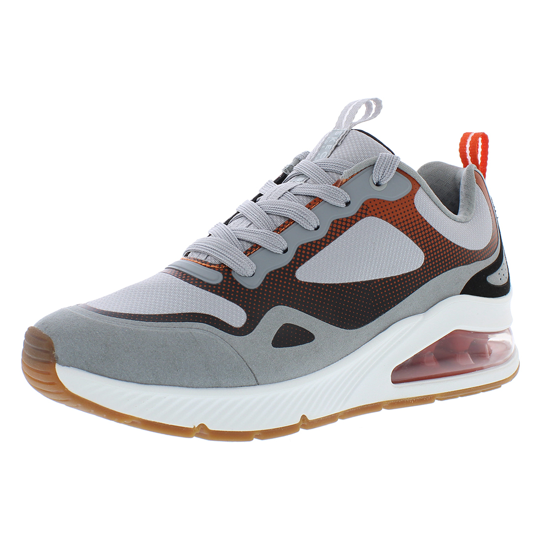 Skechers for Uno 2 Karma Men's Sporty Fashion Sneakers Grey/ Multi Height Increasing Walking Shoes with MD Insole and Mesh
